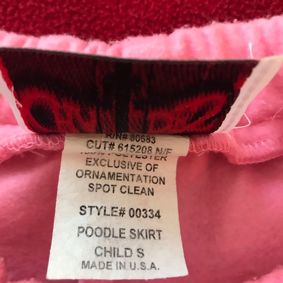 Pink youth poodle skirt - Picture 3 of 3